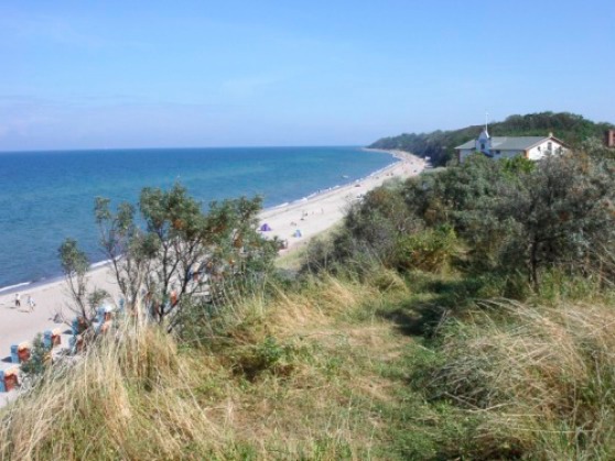 Ferienwohnung in Rerik - Haus am Meer - Blick auf den bewachten Badestrand und die Steilk&uuml;ste