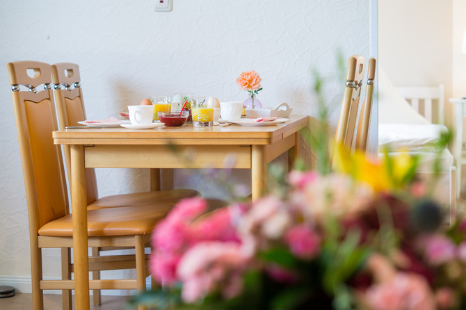 Ferienwohnung in Rettin - Bauernferienhof Kluvetasch Seestern - Fr&uuml;hst&uuml;ck mit Wohlf&uuml;hlfeeling