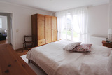 Ferienwohnung in Schwartbuck - Bromm - das Schalfzimmer mit Terrassent&uuml;r