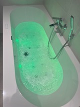 Ferienhaus in Fuhlendorf - Leuchtturm - wechselnde Farben, gr&uuml;n, gelb, orange, rot