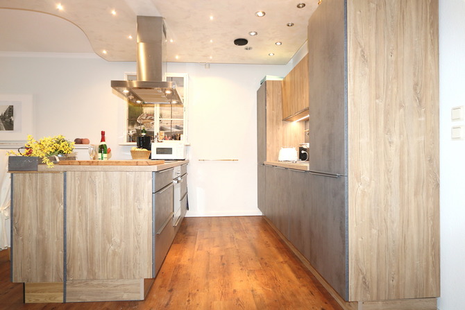 Ferienwohnung in Sildemow - Seeperle - Gro&szlig;e Einbauk&uuml;che mit 2 Gefrier-K&uuml;hlkombi