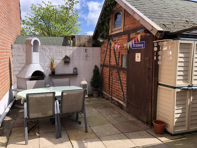 Ferienwohnung in Dahme - Kaj&uuml;te - Hinterhof der Kaj&uuml;te