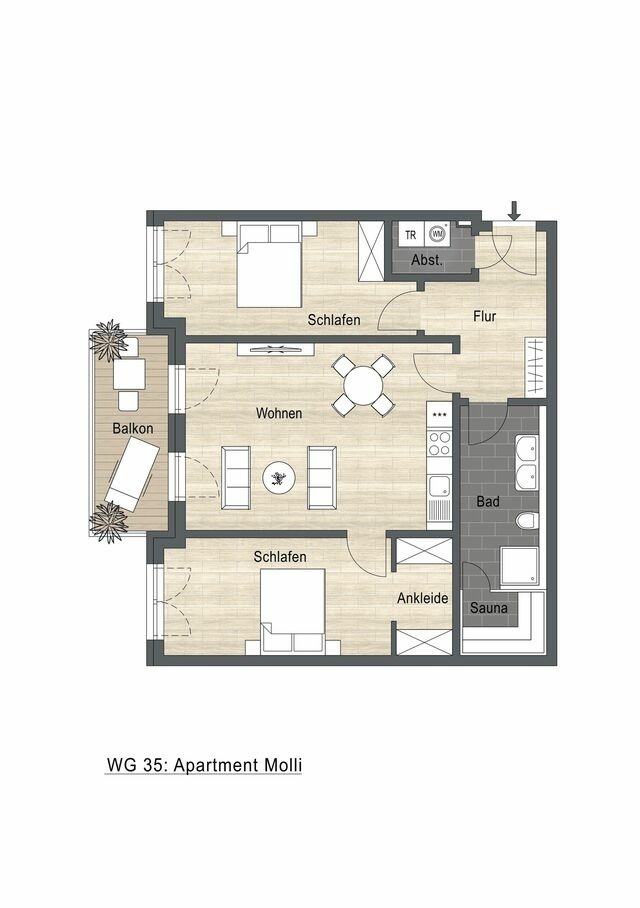 Ferienwohnung in K&uuml;hlungsborn - Waldstra&szlig;e 49, Neu! Riviera 35 - Bild 12