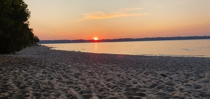 Ferienwohnung in Flensburg - Strandhygge - Strand mit Blick auf D&auml;nemark